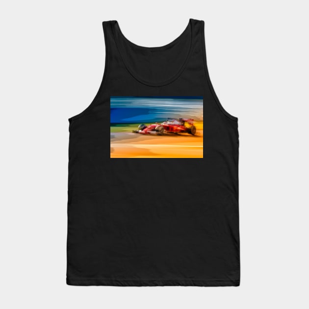 Red speeder Tank Top by MiRaFoto